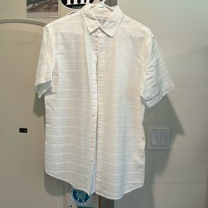 White Shortsleeve Button-Up